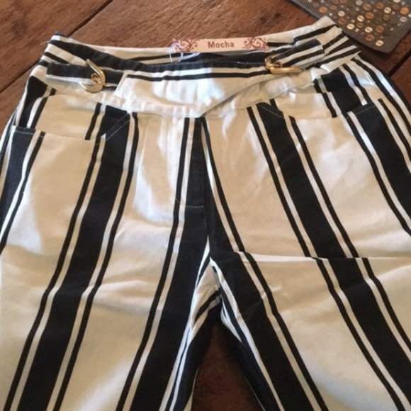 Show stopper white and black stripe pants - Picture 6 of 8